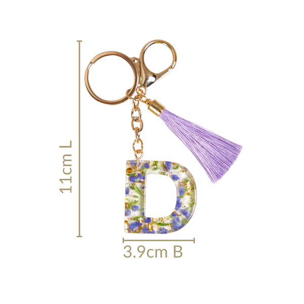 Dainty And Dreamy D Dual Hook Keychain