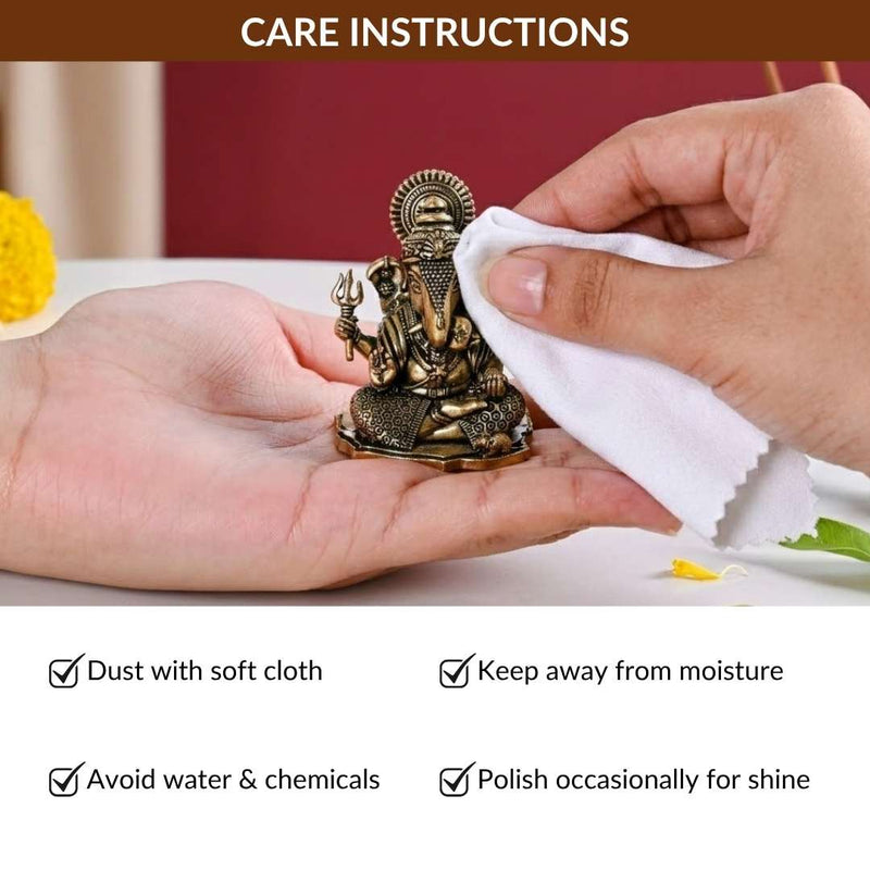Pure Brass Ganesh Idol With Gift Box 5cm