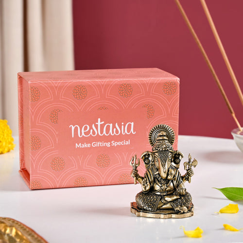Pure Brass Ganesh Idol With Gift Box 5cm