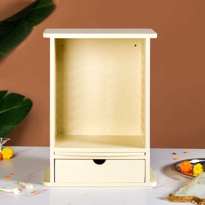 Daily Pooja Mandir For Home And Office Ivory 30x17x42cm