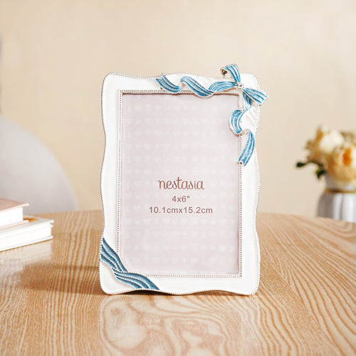 Dainty Blue Bow Photo Frame Small 10x15cm
