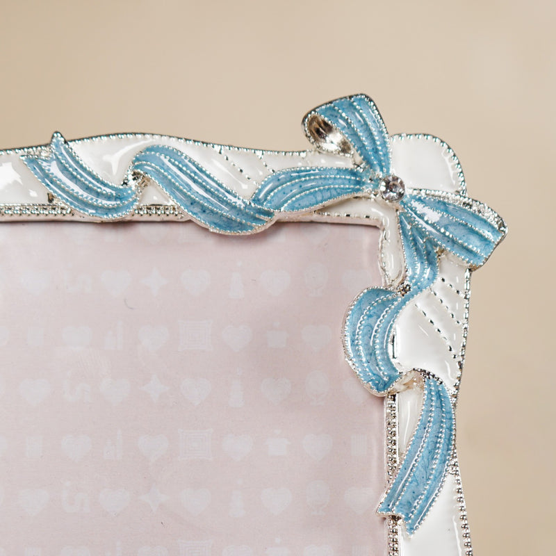 Dainty Blue Bow Photo Frame Small 10x15cm
