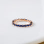 Blue And Gold Dainty Finger Ring