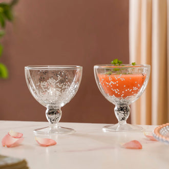 Shimmering Stemmed Glass Goblet Set Of 2 250ml