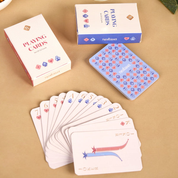 Deck Of 2 Playing Cards Set In Pink And Blue