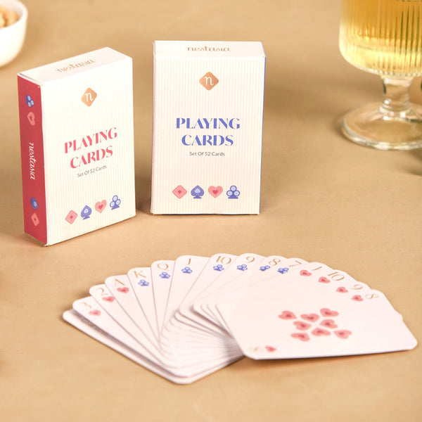 Deck Of 2 Playing Cards Set In Pink And Blue