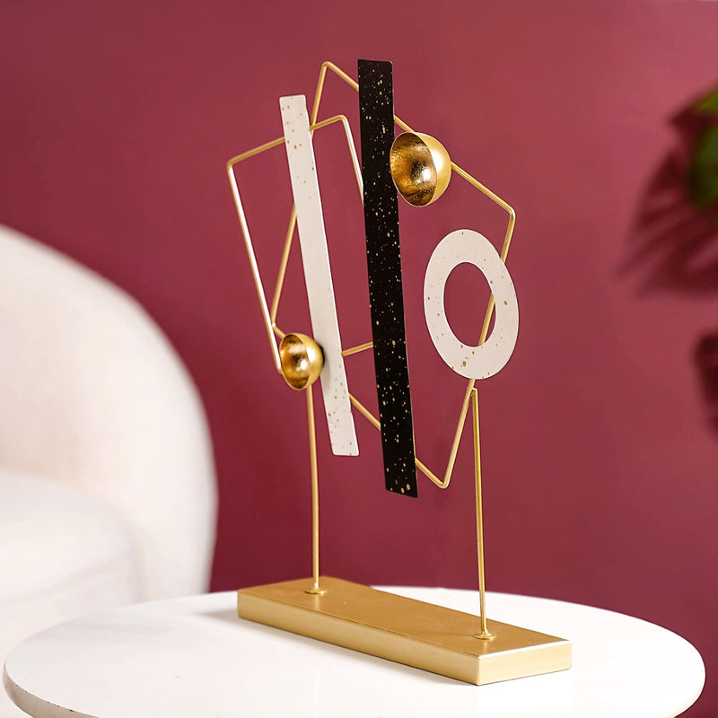 Abstract 3D Metal Table Decor