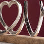 Silver Love Decor Showpiece For Home