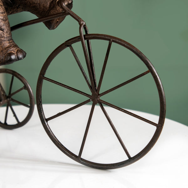 Decorative Cycling Elephant Figure