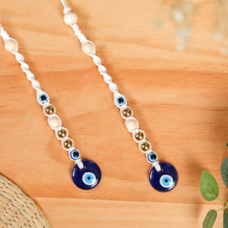 Glam Style Evil Eye Wall Hanging Trinket Set Of 2 - Evil Eye Wall Hanging, Evil Eye Trinket Set, Evil Eye Decor, Wall Hangings, Evil Eye Ornaments