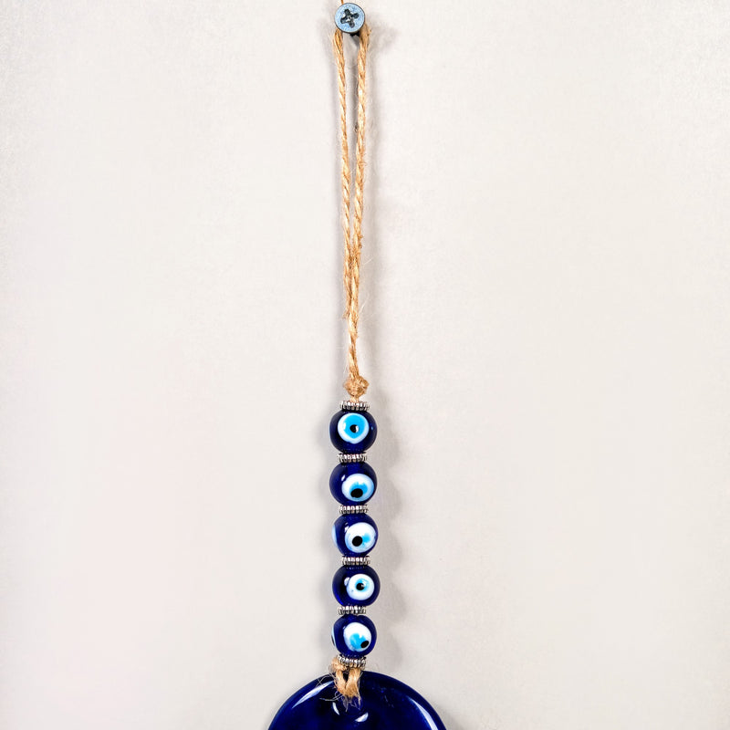Glass Evil Eye Pendant Wall Hanging - Traditional Evil Eye Pendant, Wall Hanging Evil Eye, Decorative Evil Eye Pendant, Traditional Evil Eye Ornament