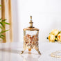 Ornate Vintage Decorative Glass Jar With Lid