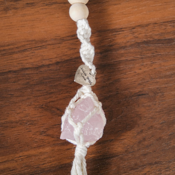 Macrame Himalayan Salt Crystal Wall Hanging Set Of 2