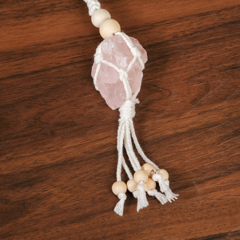 Pink Rock Salt Macrame Wall Hanging Set Of 2