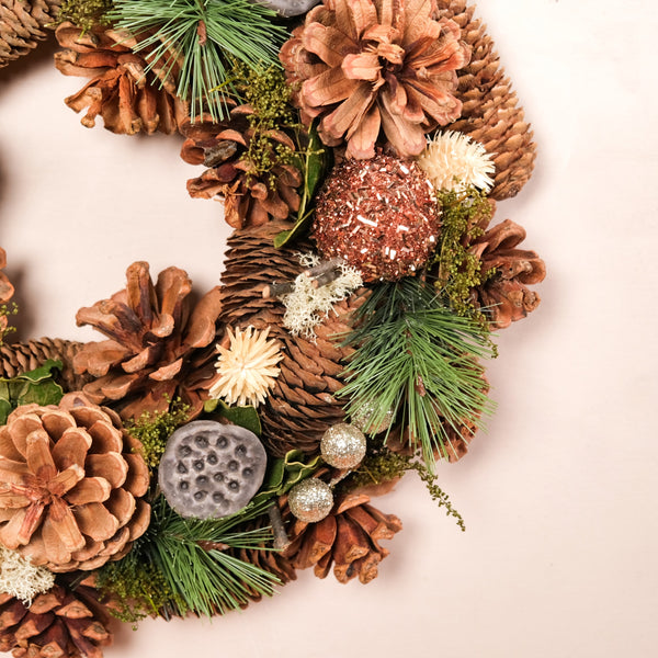 Evergreen Pine Cones Ecofriendly Decor Wreath