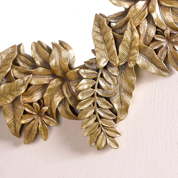 Gilded Leaf Frond Decorative Mirror Gold