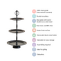 Matte Black 3 Tiered Cake Stand