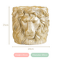 Majestic Lion Mane Resin Pot For Room Decor