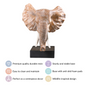 Elephant Bust With Tuskers Decor Sculpture