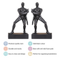 Musclebound Resin Bookend Set Black