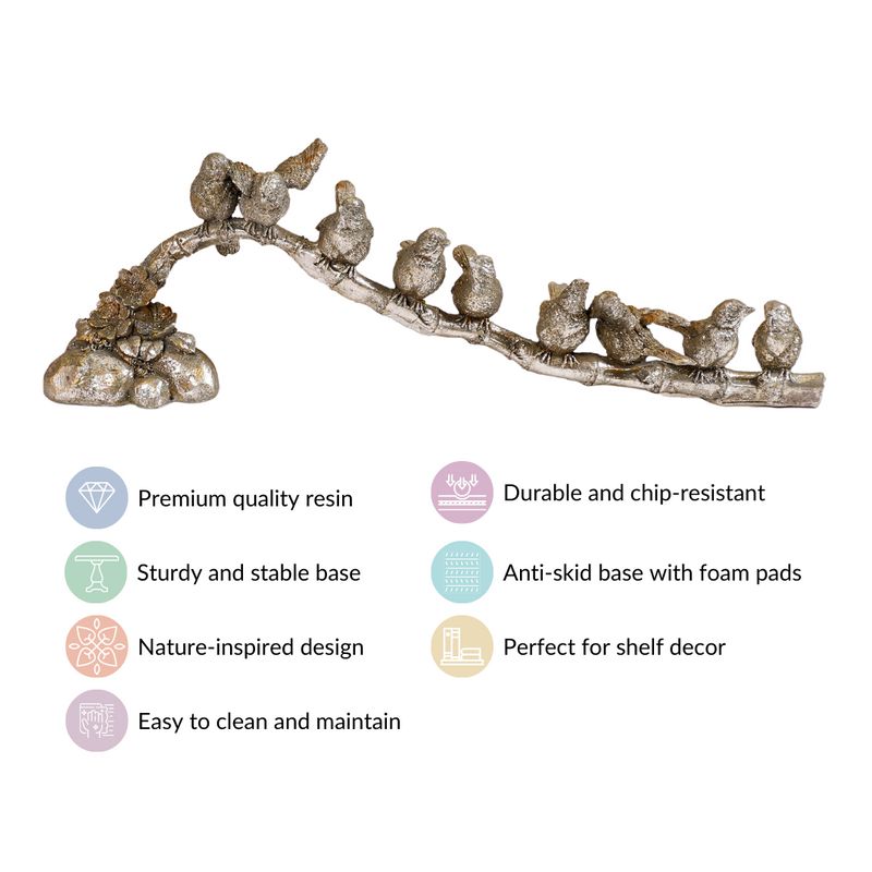 Avian Elegance Resin Decor Showpiece
