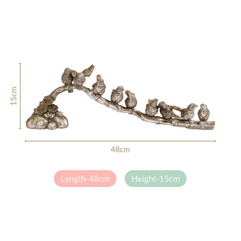 Avian Elegance Resin Decor Showpiece