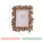 Hibiscus Wooden Finish Resin Photo Frame 9"x6.5" - rectangular photo frame, hibiscus decor frame, picture frame, floral photo display