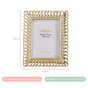 Classic Gold Photo Frame 9.5"x7.5"- Spiral Edge Photo Frame, Resin Photo Frame, Decorative Spiral Frame, Modern Resin Frame, Elegant Spiral Frame