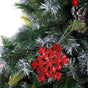 Red Christmas Snowflake Heart Ornaments Set of 2