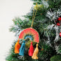 Rainbow Christmas Ornament Set of 2 Multicolour