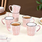 Baroque Tea Cup Set Of 6 Pink 250ml