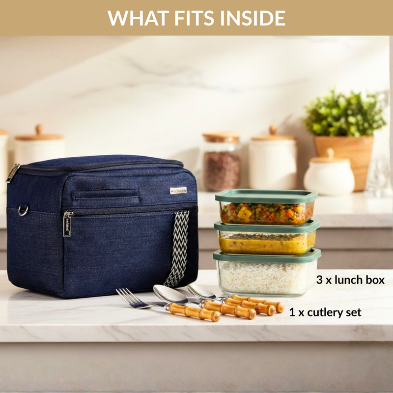 Denim Everyday Office Lunch Bag