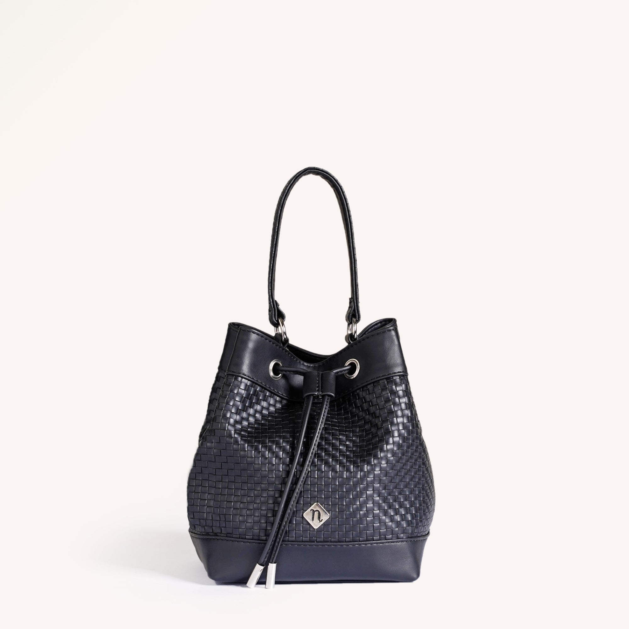 Basket Weave Bucket Handbag For Women Black Online Premium Sling