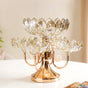 Chic 2 Layer Decorative Glass Bowls With Iron Stand