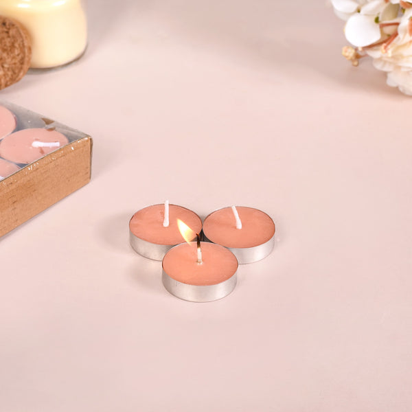 Festive Tealight Candles Peach Set Of 50