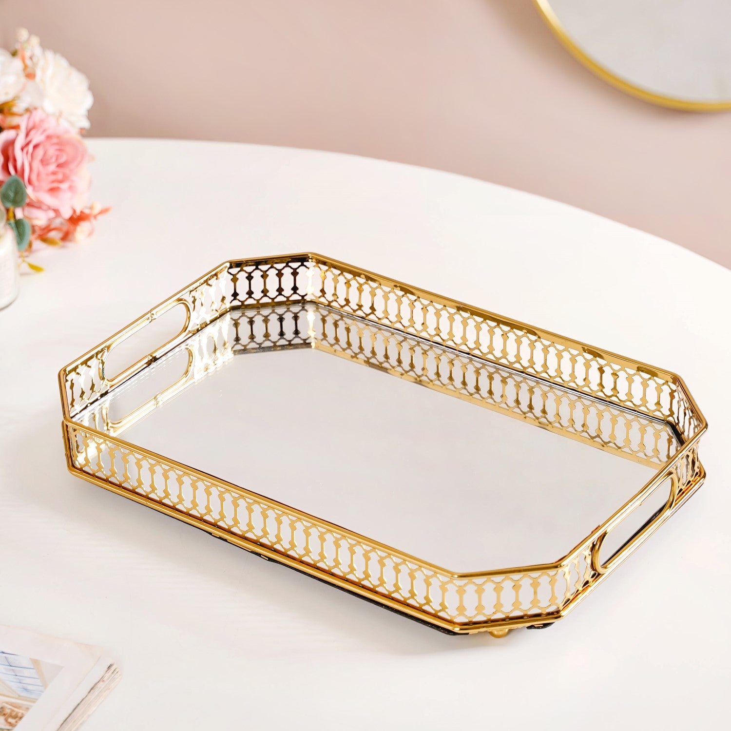 Luxurious Large Decorative Metal Tray Online - Premium Decorative Tray ...