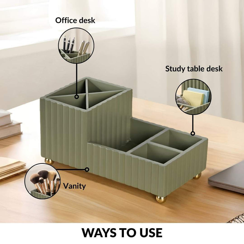 Desk Organiser For Office Sage Green