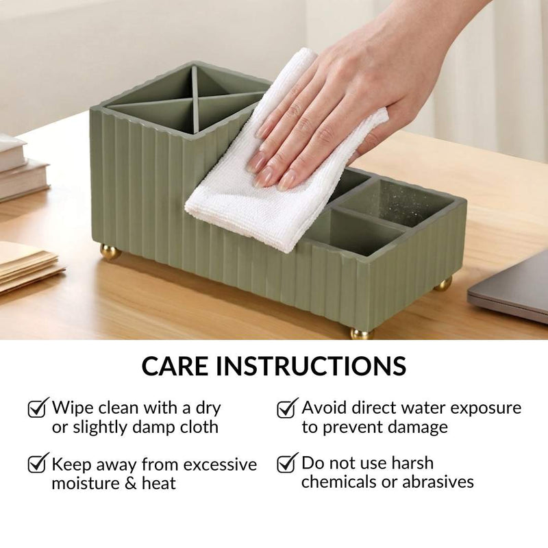 Desk Organiser For Office Sage Green