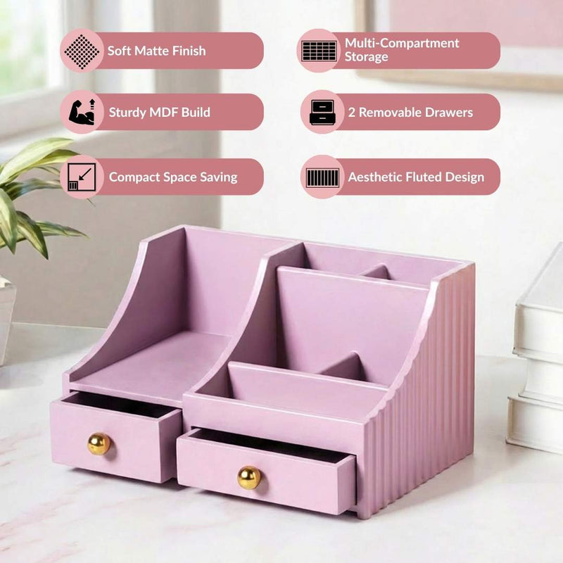 Organiser With Drawers Blush Lilac