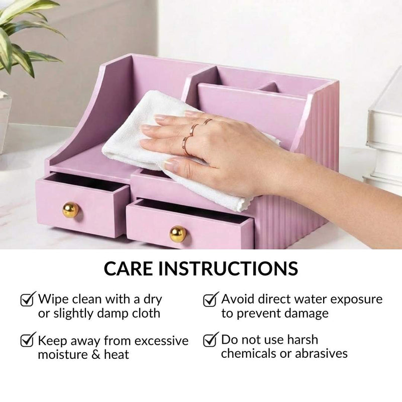 Organiser With Drawers Blush Lilac