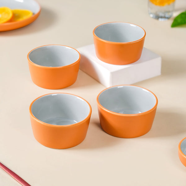 Set Of 4 Zoella Orange Dessert Bowls 200ml