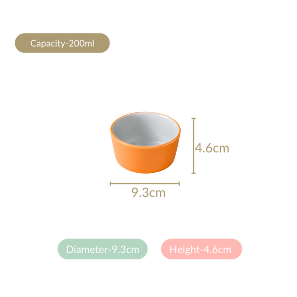 Set Of 4 Zoella Orange Dessert Bowls 200ml