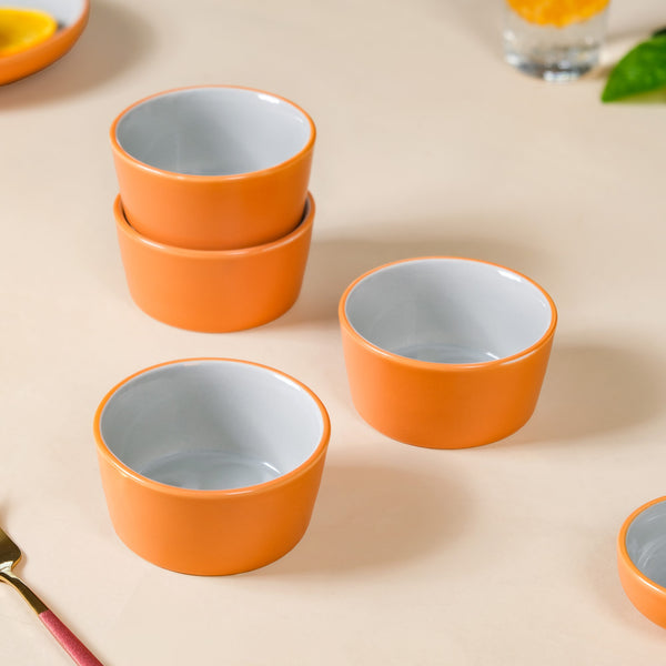 Set Of 4 Zoella Orange Dessert Bowls 200ml