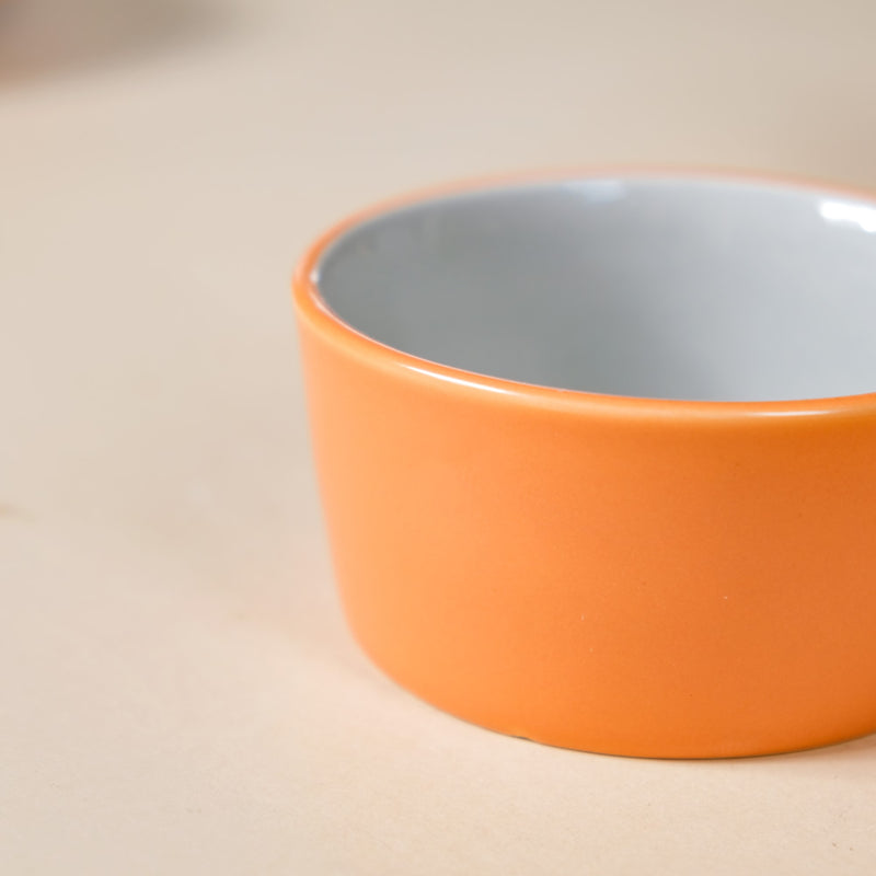 Set Of 4 Zoella Orange Dessert Bowls 200ml - Snack bowls, ceramic bowls set, snack bowls set, dessert bowls, icecream bowls