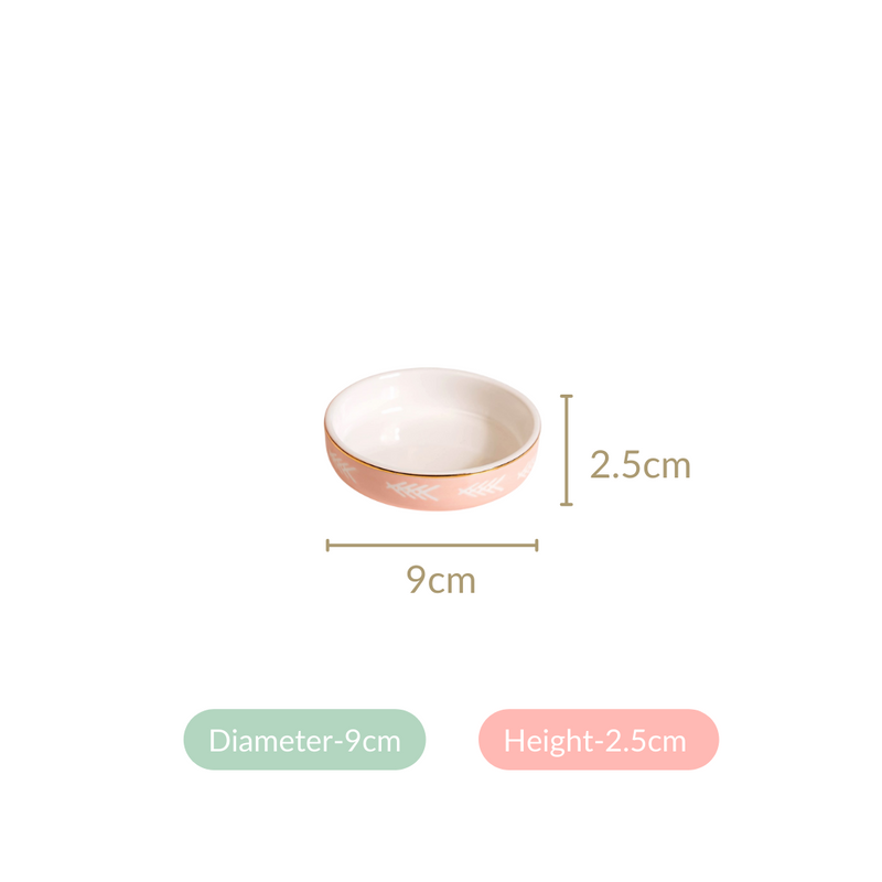 Set Of 4 Azo Dessert Plates Pink - Dessert dishes, dessert plates, dessert plates set, dessert bowls, ceramic dessert bowls, dessert bowl set