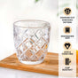 Diamond Cut Glass Tumbler Set Of 6 260ml