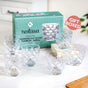 Diamond Cut Glass Tumbler Set Of 6 260ml