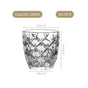 Diamond Cut Glass Tumbler Set Of 6 260ml