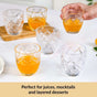 Diamond Cut Glass Tumbler Set Of 6 260ml