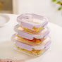 Glowo Airtight Food Containers With Air Vents Set Of 3 370ml 660ml 1000ml